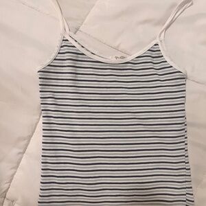 Blue and white tank top